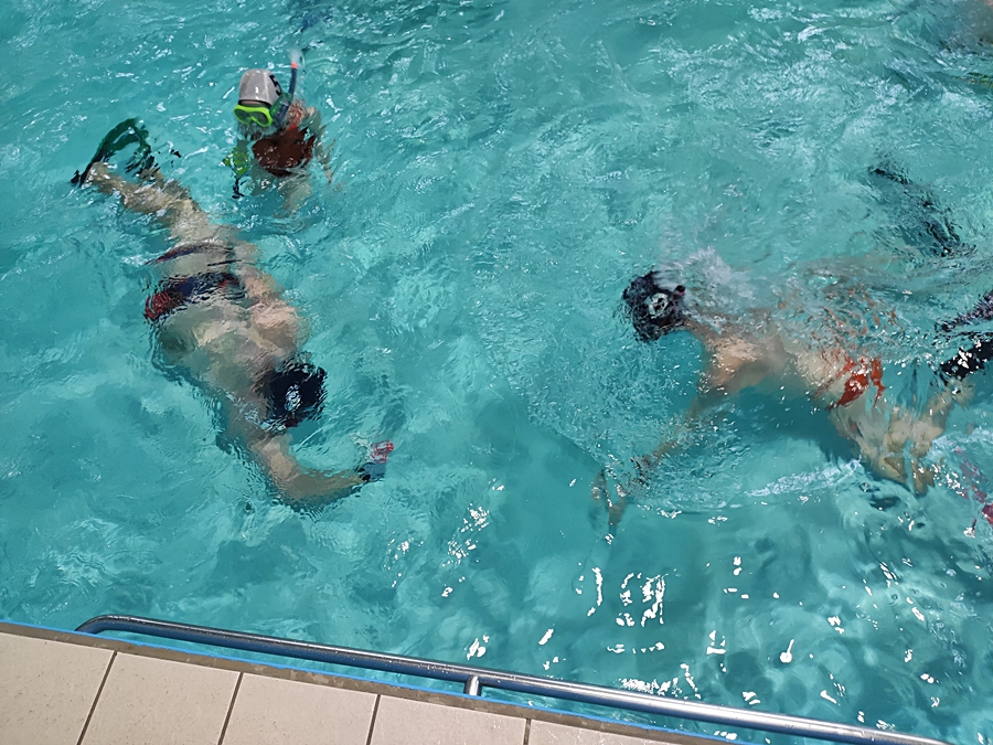 Hokej pod wodą Walenie Siemianowice Śląskie Trening 27 I 2024